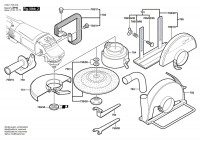 Bosch 0 601 755 973 Gws 25-180 Js Angle Grinder 230 V / Eu Spare Parts